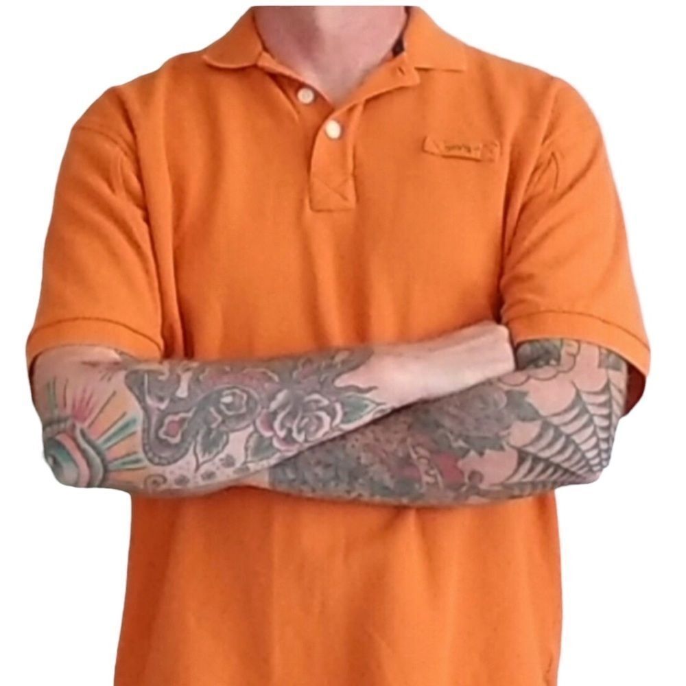 EUC Orvis Signature Orange Polo sz L tall